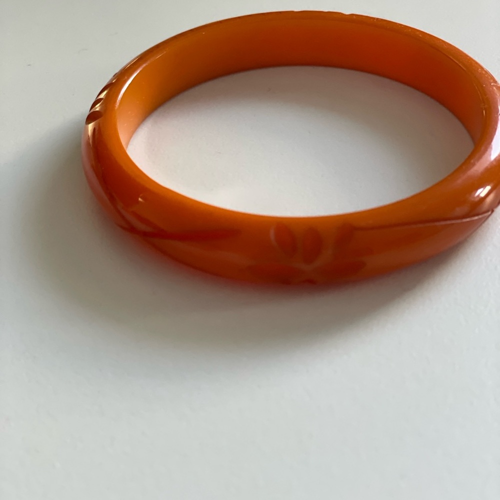Orange Bangle Bracelet